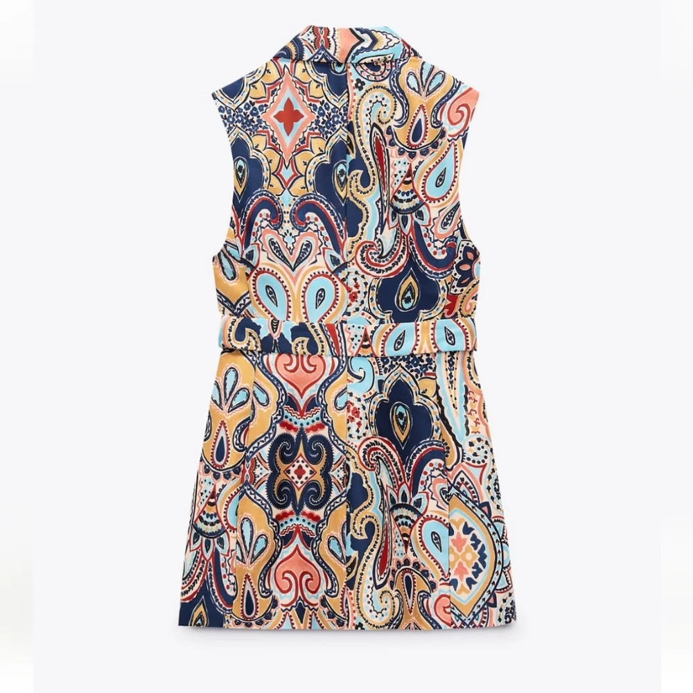 Zara belted bohemian print vest - Picture 5 of 5